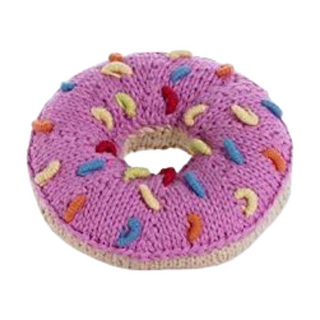 Pebble Baby Rattle - Pink Donut