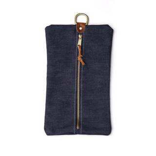 Loyal Stricklin Flat Pack Waxed Toiletries Bag - Navy