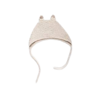 Cotton Bunny Knit Hat- Entertaining Elephants- Natural