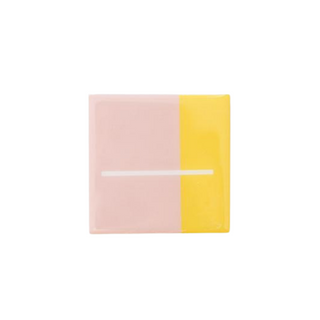 Esselle - Set of 4 Geo Resin Coaster - Yellow