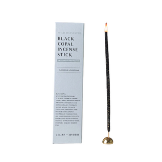 Cedar and Myrrh - Hand Rolled Black Copal Incense Stick