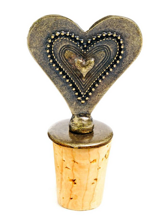 Brass Heart Wine Stopper